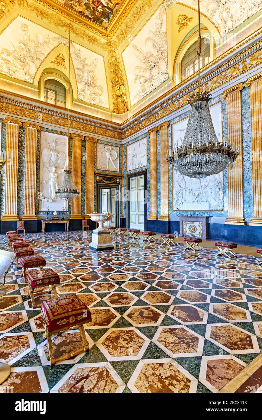 Caserta Campania Italia. Il Palazzo reale. La sala di Marte Foto Stock