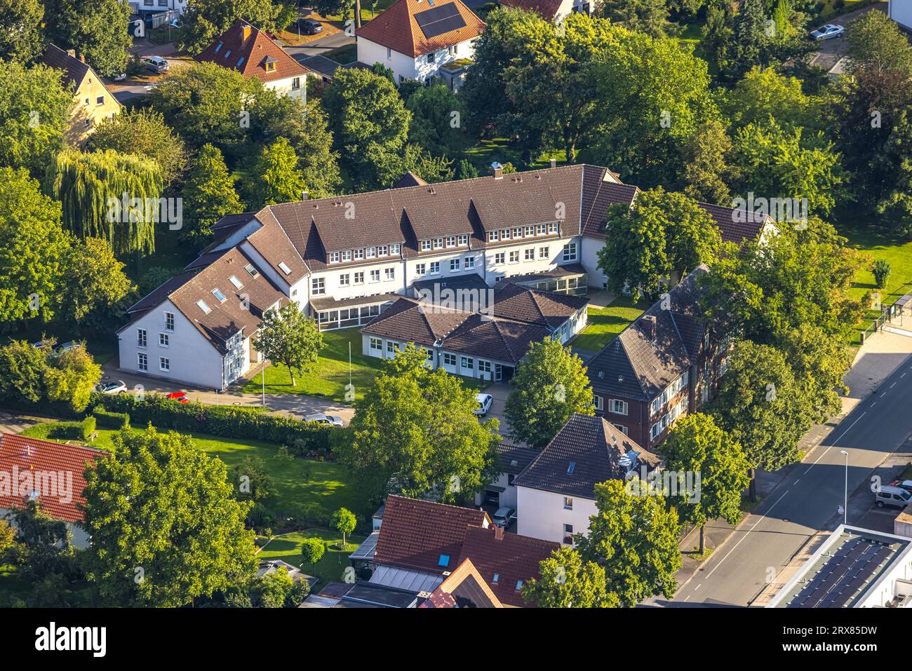 Vista aerea, Walpurgis House, Walburger, Soest, Soester Börde, Renania settentrionale-Vestfalia, Germania, Care and Maintenance, DE, Europa, fotografia aerea, Foto Stock