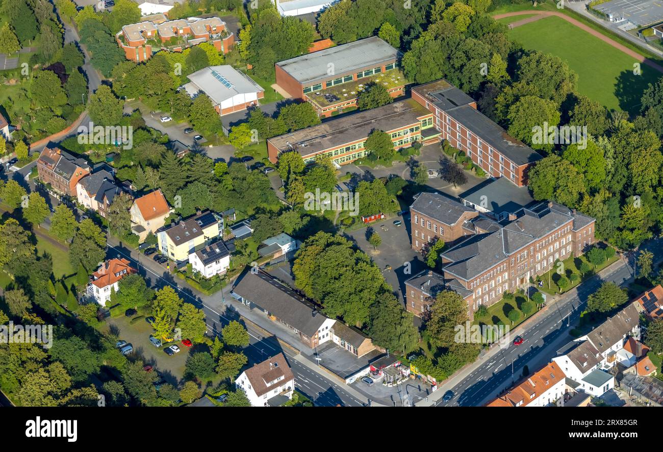Veduta aerea, Archigymnasium, Soest, Soester Börde, Renania settentrionale-Vestfalia, Germania, Education, Educational Institution, DE, Europe, scuola secondaria, Foto Stock