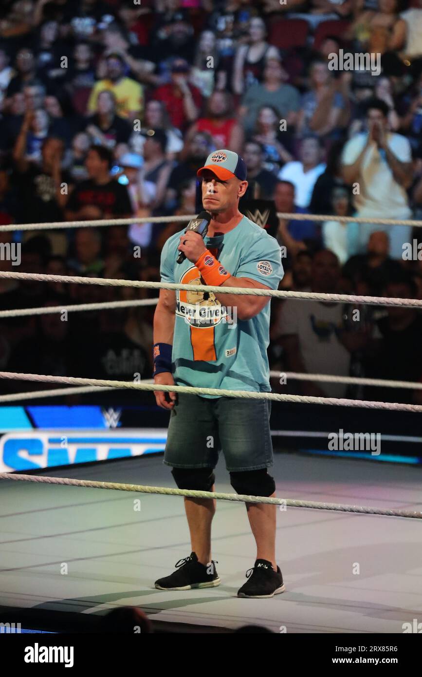 Glendale, Arizona, Stati Uniti. 22 settembre 2023. GLENDALE, ARIZONA - 22 SETTEMBRE: WWE Smackdown alla Desert Diamond Arena il 22 settembre 2023 a Glendale, Arizona. (Foto di Alejandro Salazar/PxImages/Sipa USA) credito: SIPA USA/Alamy Live News Foto Stock