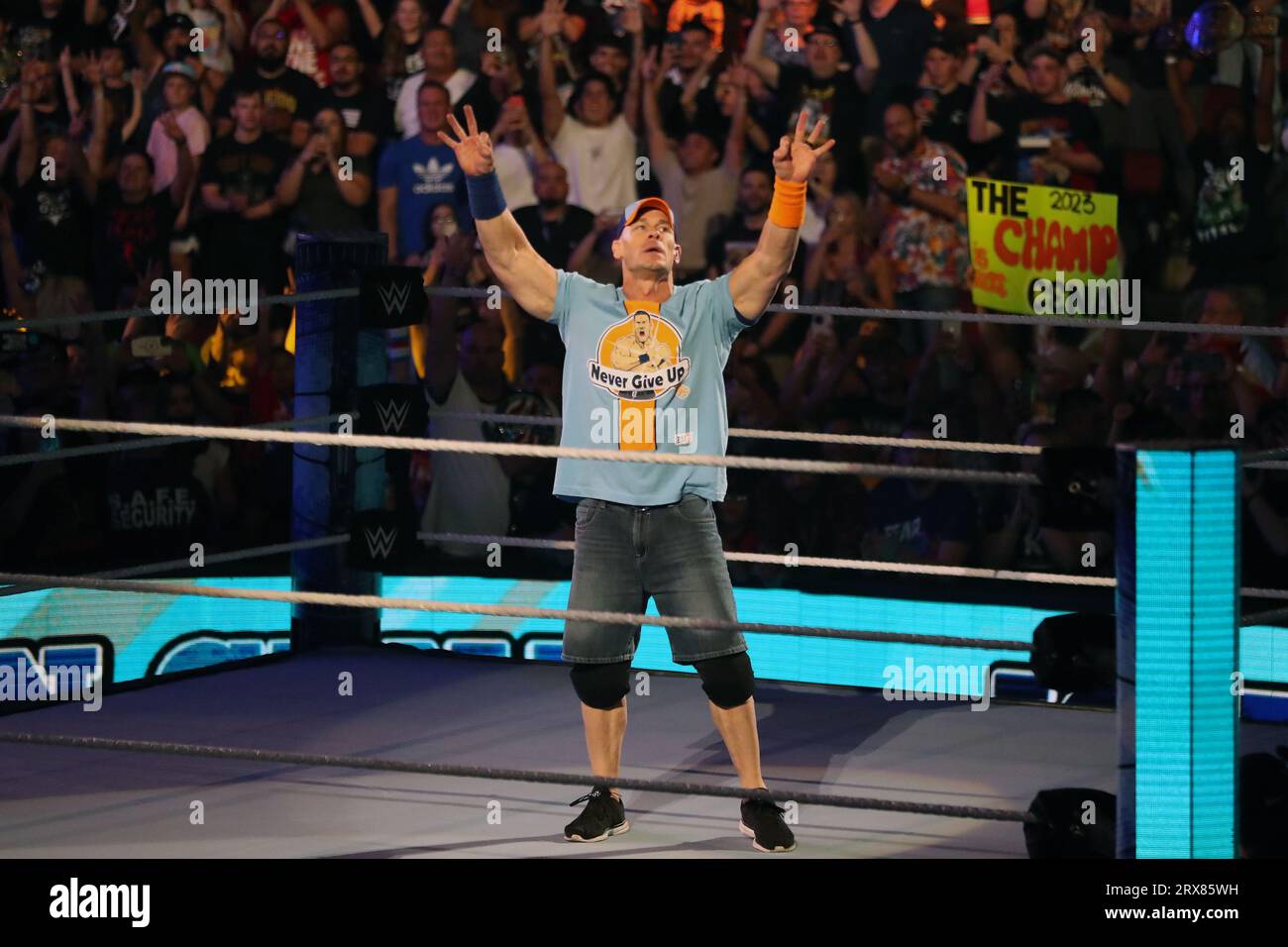 Glendale, Arizona, Stati Uniti. 22 settembre 2023. GLENDALE, ARIZONA - 22 SETTEMBRE: WWE Smackdown alla Desert Diamond Arena il 22 settembre 2023 a Glendale, Arizona. (Foto di Alejandro Salazar/PxImages/Sipa USA) credito: SIPA USA/Alamy Live News Foto Stock