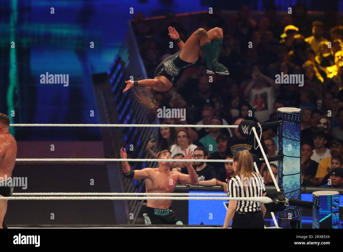 Glendale, Arizona, Stati Uniti. 22 settembre 2023. GLENDALE, ARIZONA - 22 SETTEMBRE: WWE Smackdown alla Desert Diamond Arena il 22 settembre 2023 a Glendale, Arizona. (Foto di Alejandro Salazar/PxImages/Sipa USA) credito: SIPA USA/Alamy Live News Foto Stock
