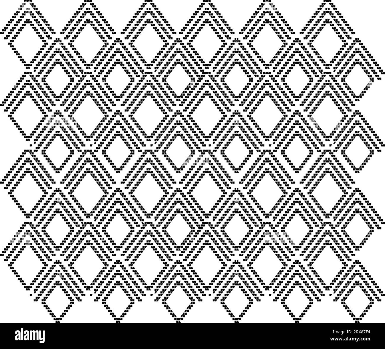 Un motivo geometrico senza cuciture in bianco e nero Illustrazione Vettoriale