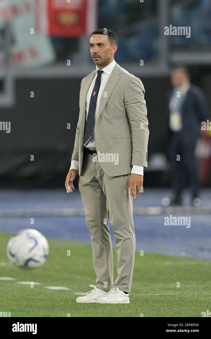 Roma, Italia, 23 set, 2023 Raffaele Palladino allenatore dell'AC Monza alla partita di calcio Lazio vs Monza serie A Credit:Roberto Ramaccia/Alamy Live News Foto Stock