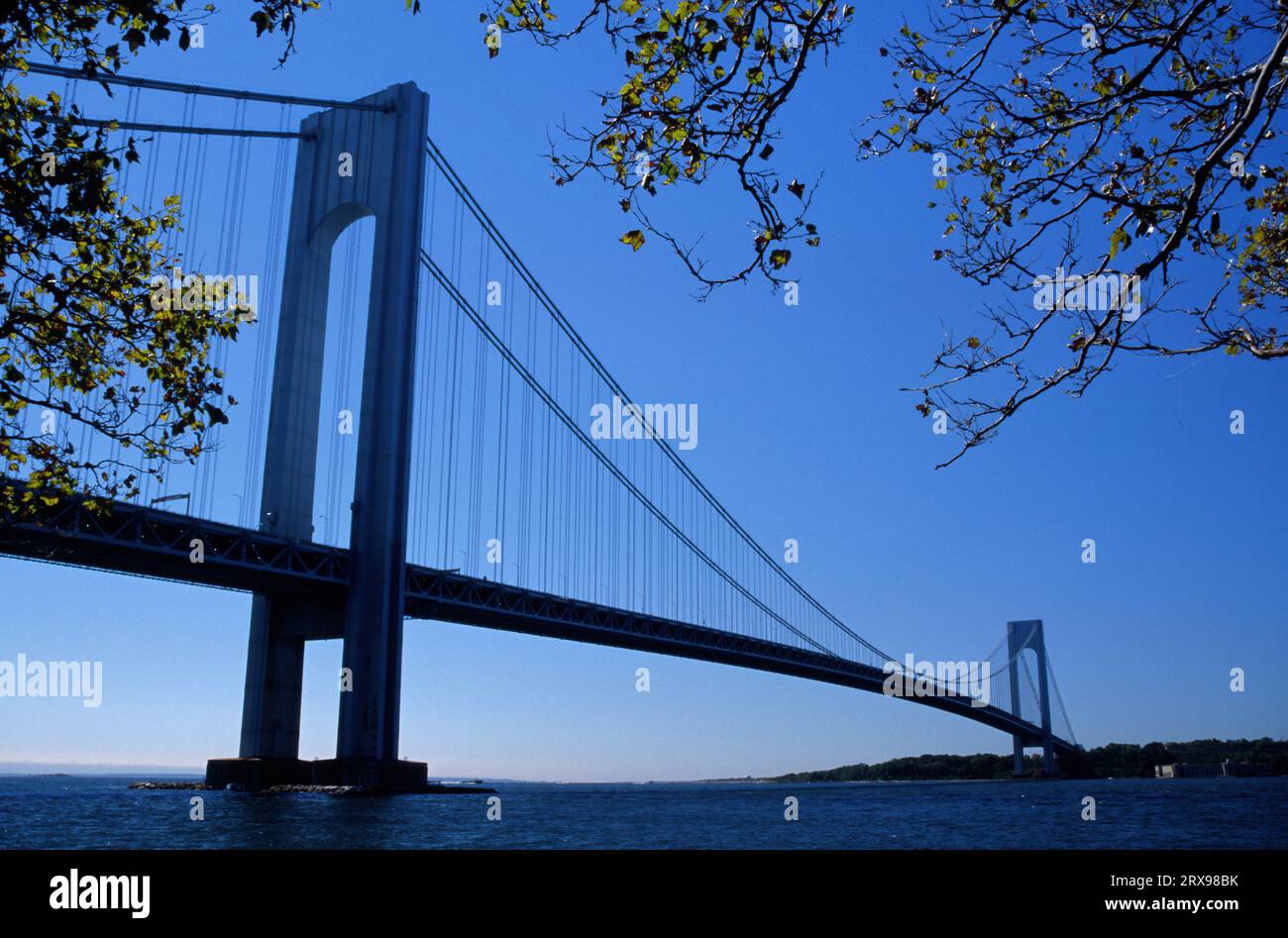 Verrazano Narrows Bridge, New York, New York Foto Stock