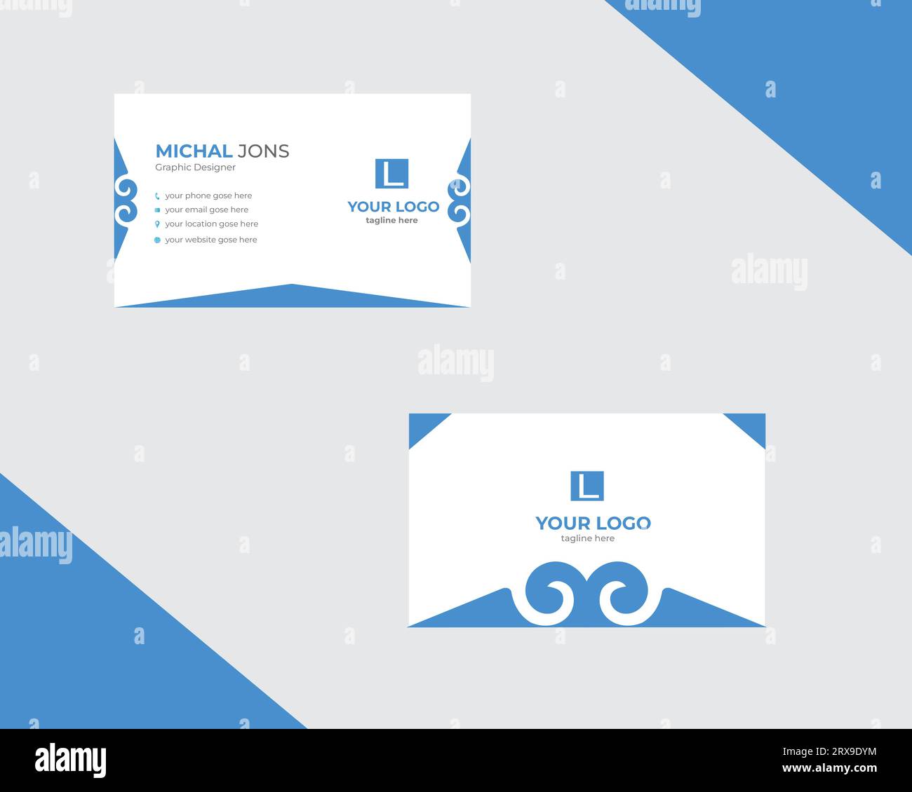 Design moderno e creativo per biglietti da visita Illustrazione Vettoriale