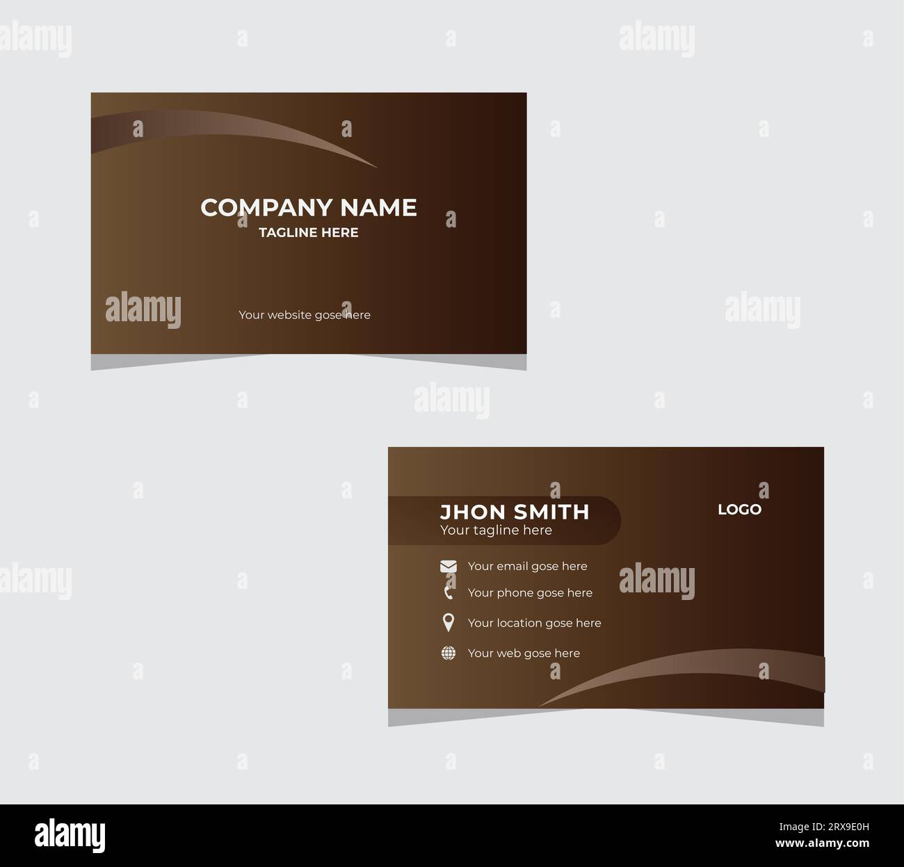 Design moderno e creativo per biglietti da visita Illustrazione Vettoriale