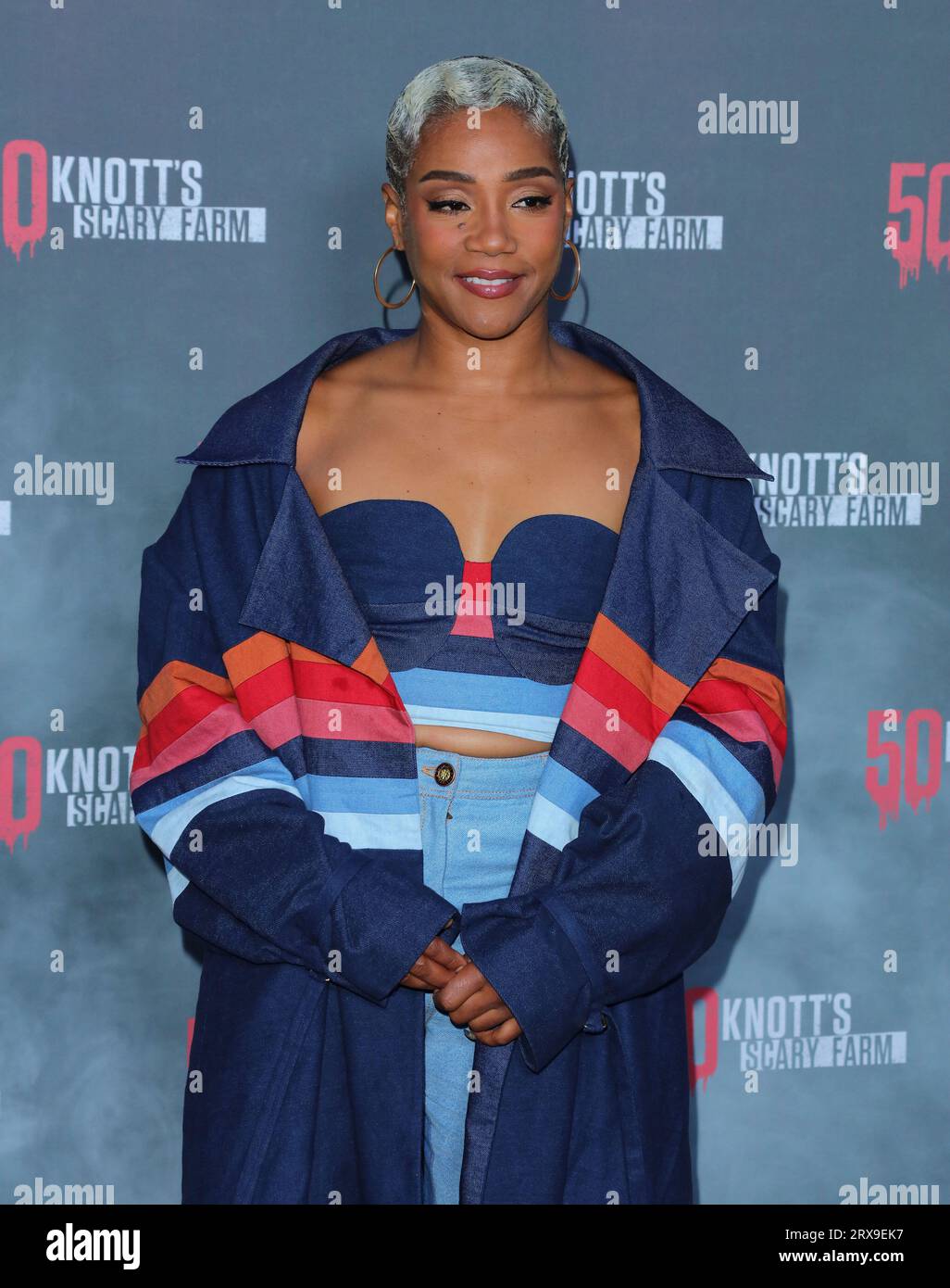 Buena Park, USA. 23 settembre 2023. Tiffany Haddish arriva al Knotts Scary Farms 50 Anniversary Black Carpet Event tenutosi al Knotts Berry Farm Hotel di Buena Park, CA, sabato 23 settembre 2023 . (Foto di Juan Pablo Rico/Sipa USA) credito: SIPA USA/Alamy Live News Foto Stock