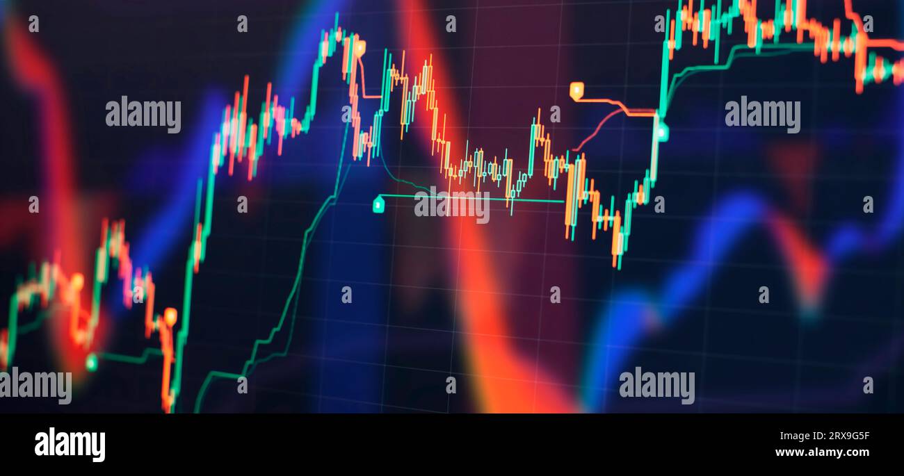Grafico di crescita aziendale, finanza e investimenti, Foto Stock