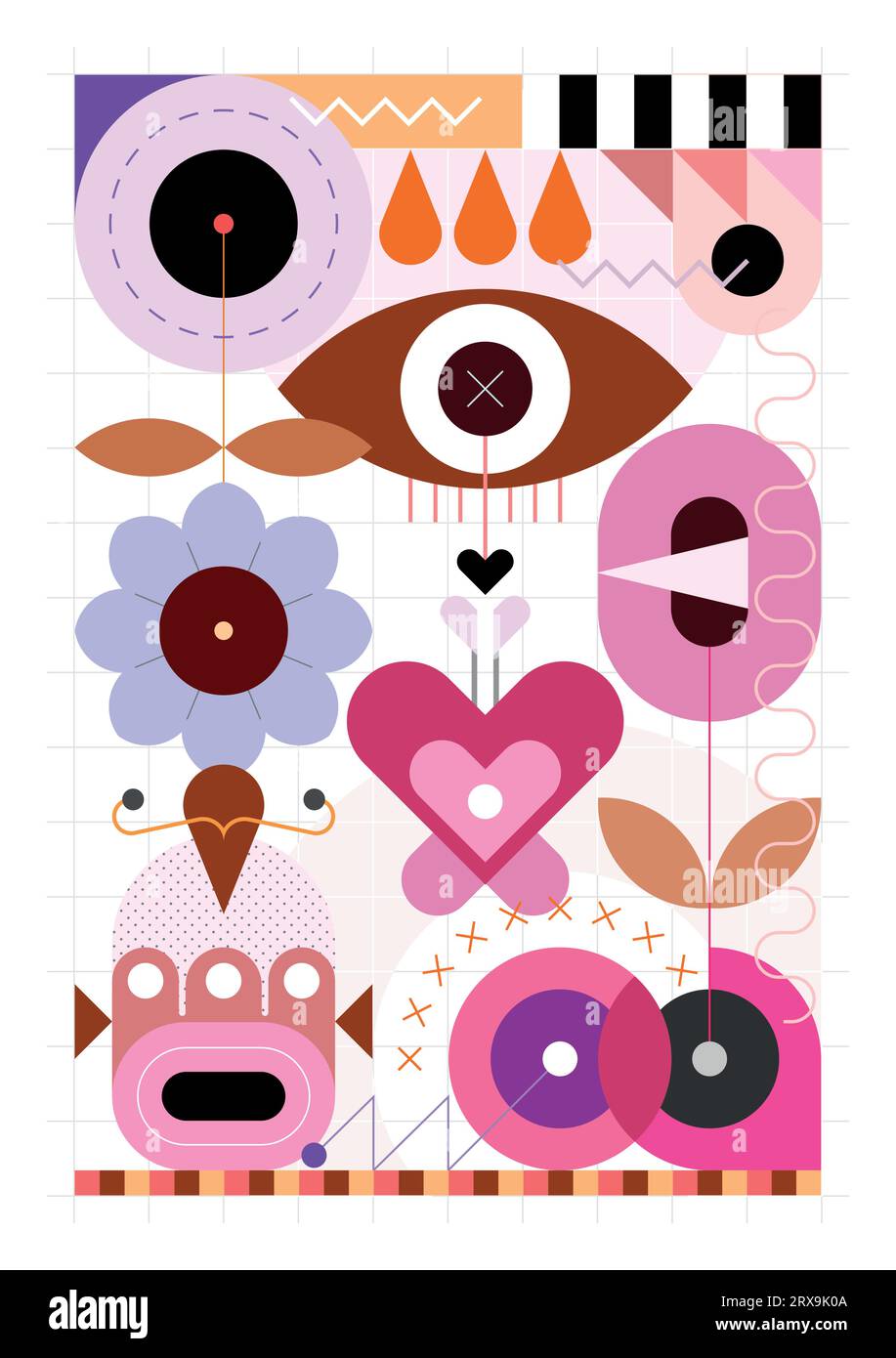 Design artistico astratto. Illustrazione Vettoriale
