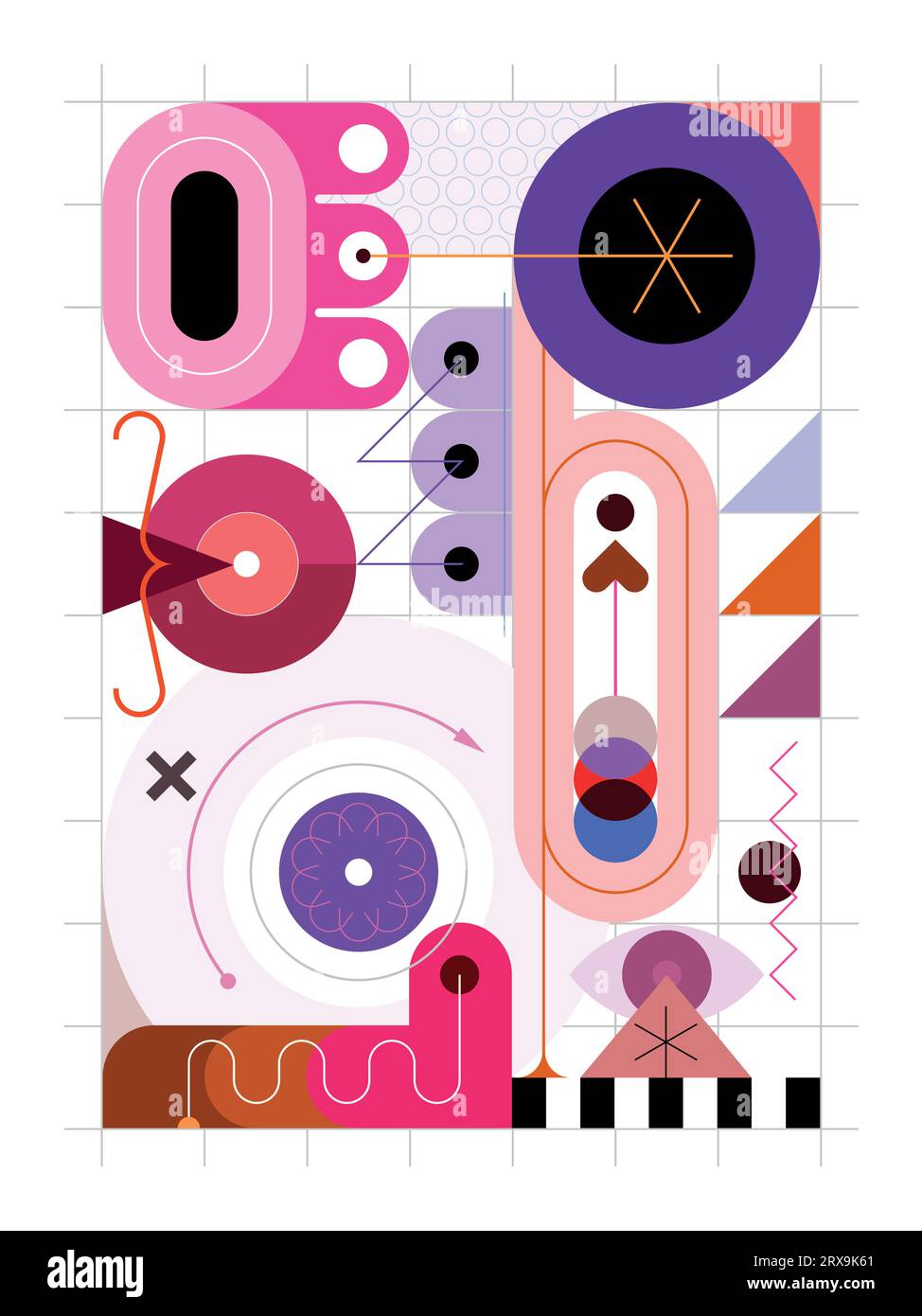 Design artistico astratto. Illustrazione Vettoriale