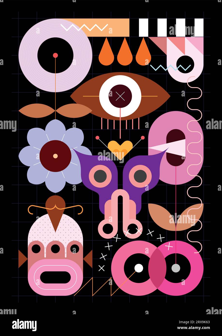 Design artistico astratto. Illustrazione Vettoriale