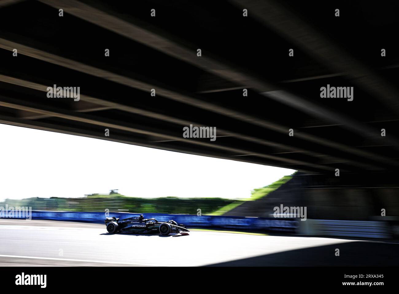 Suzuka, Giappone. 24 settembre 2023. George Russell (GBR) Mercedes AMG F1 W14. Campionato del mondo di Formula 1, Rd 17, Gran Premio del Giappone, domenica 24 settembre 2023. Suzuka, Giappone. Crediti: James Moy/Alamy Live News Foto Stock