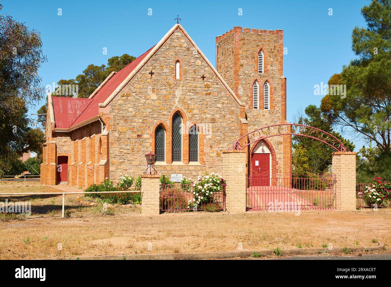 Chiesa anglicana di San Giorgio nella città di Wagin, nella regione di Wheatbelt, nell'Australia Occidentale. Foto Stock