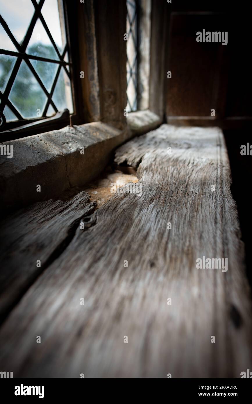 Un davanzale a Chastleton House, Oxfordshire Foto Stock