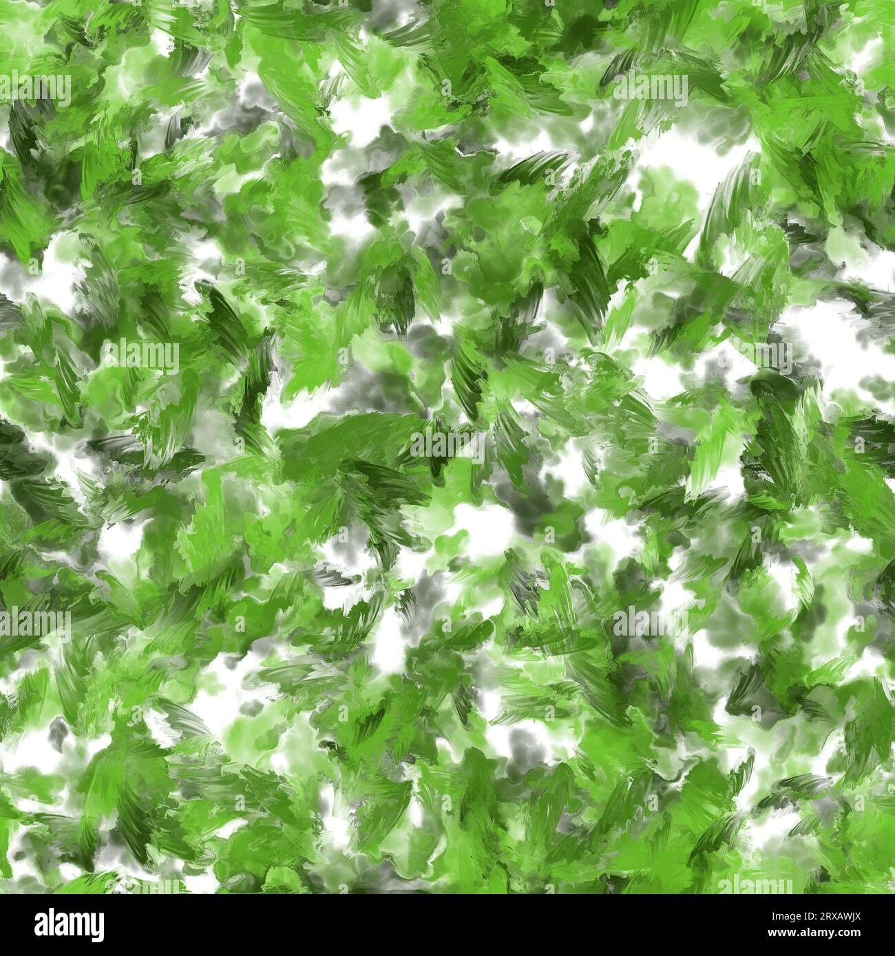 Tratti di pennello sfocati astratti di colore verde, grigio e bianco. Sfondo senza interruzioni Foto Stock