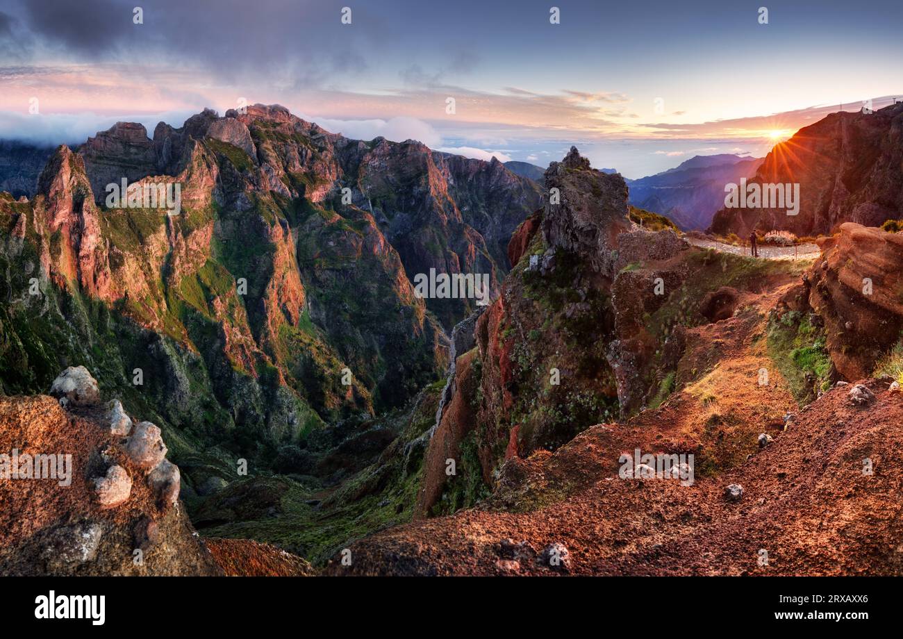 Monte Portogallo sull'isola di Madeira, Pico Arieiro Foto Stock