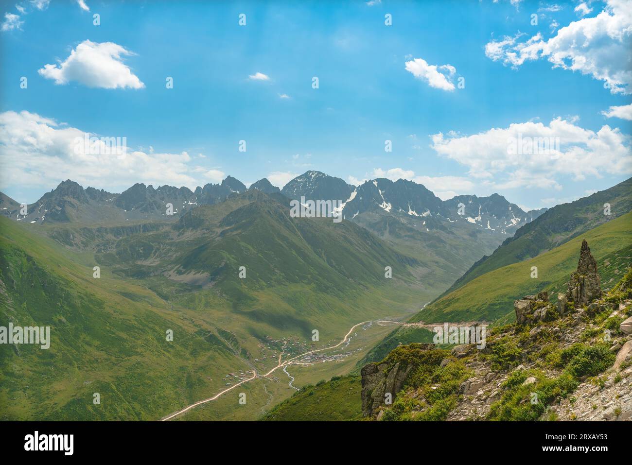 Altopiano di Kavrun e monti Kackar a Rize, Turchia. Foto Stock