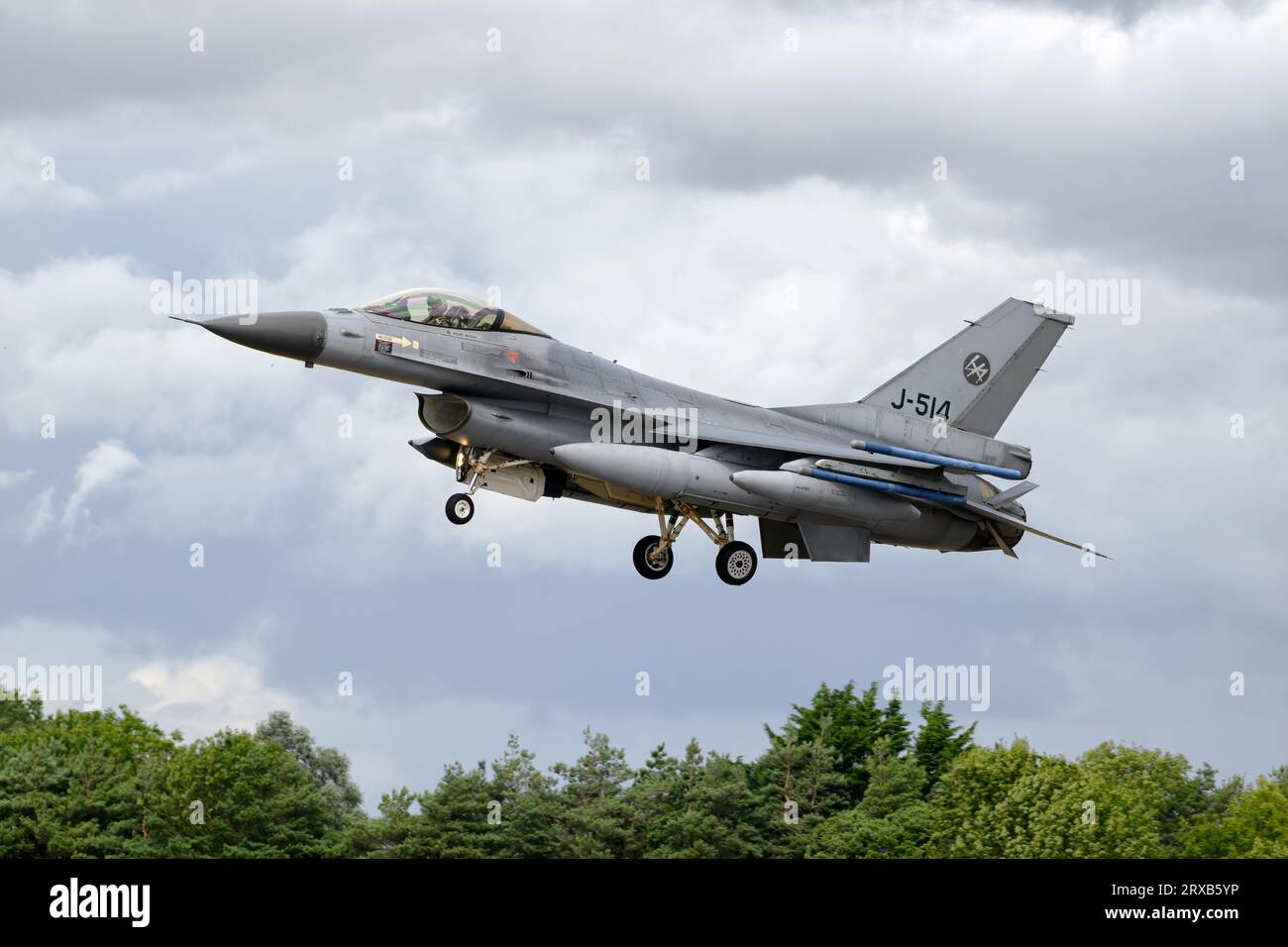 Un F16 che combatte Falcon della Royal Netherlands Air Force Foto Stock