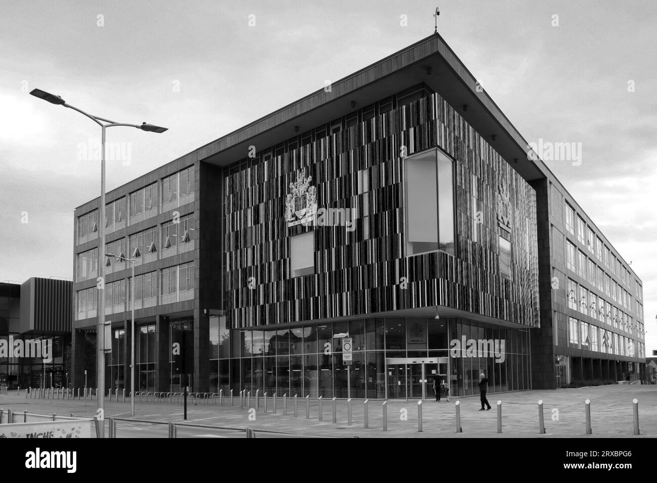 The Doncaster Register Office, Sir Nigel Gresley Square, Waterdale, Doncaster, South Yorkshire, Inghilterra, REGNO UNITO Foto Stock