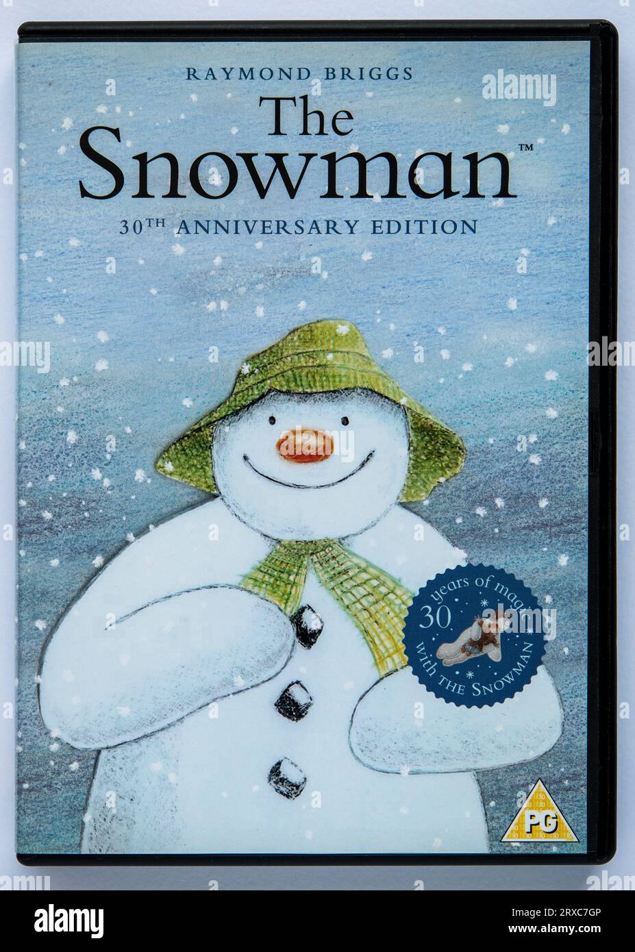 Copertina del DVD del 30° anniversario del cortometraggio d'animazione per bambini The Snowman Foto Stock