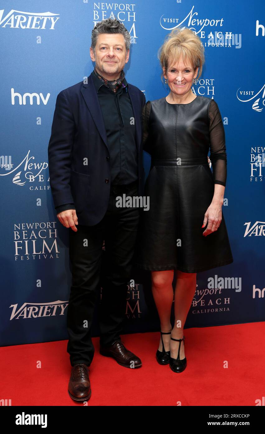 Andy Serkis e Lorraine Ashbourne partecipano al 'Newport Beach Film Festival' al Rosewood Hotel di Londra. Foto Stock