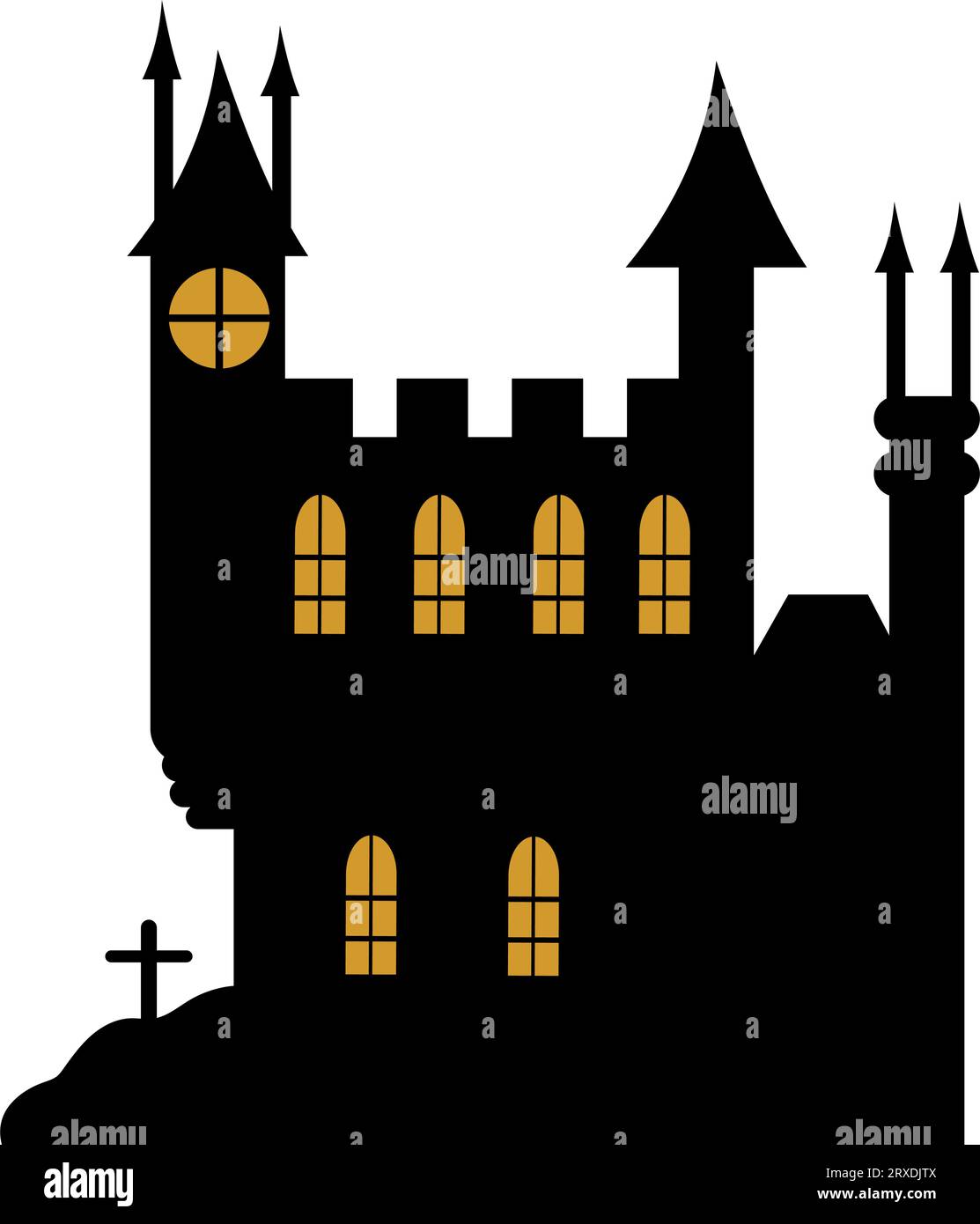 mistero del castello di halloween Illustrazione Vettoriale