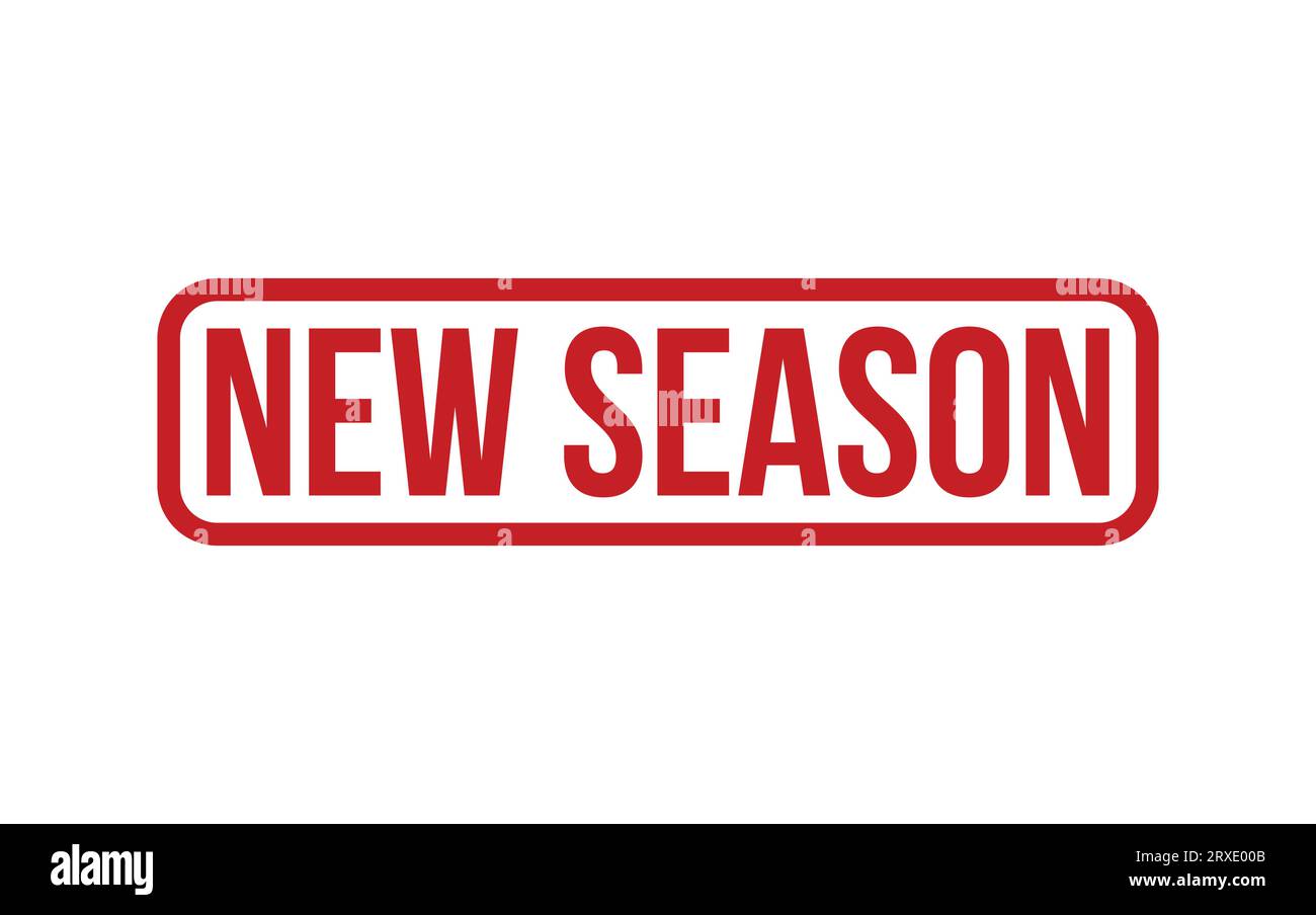 Vector con sigillo in gomma per la nuova stagione rossa Illustrazione Vettoriale