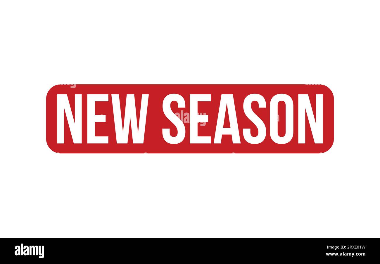 Nuova stagione con sigillo in gomma Vector Illustrazione Vettoriale