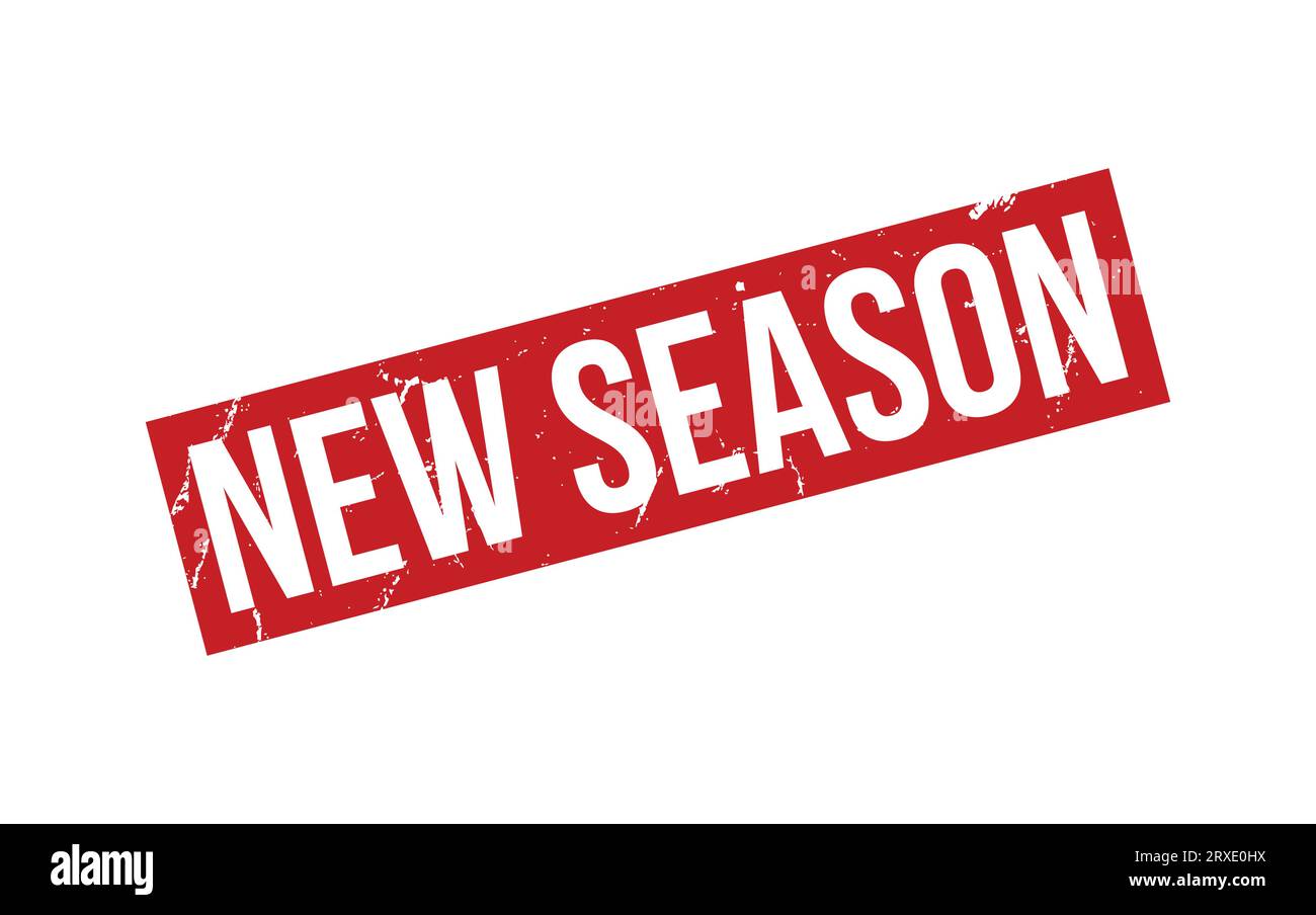 Nuova stagione con sigillo in gomma Vector Illustrazione Vettoriale