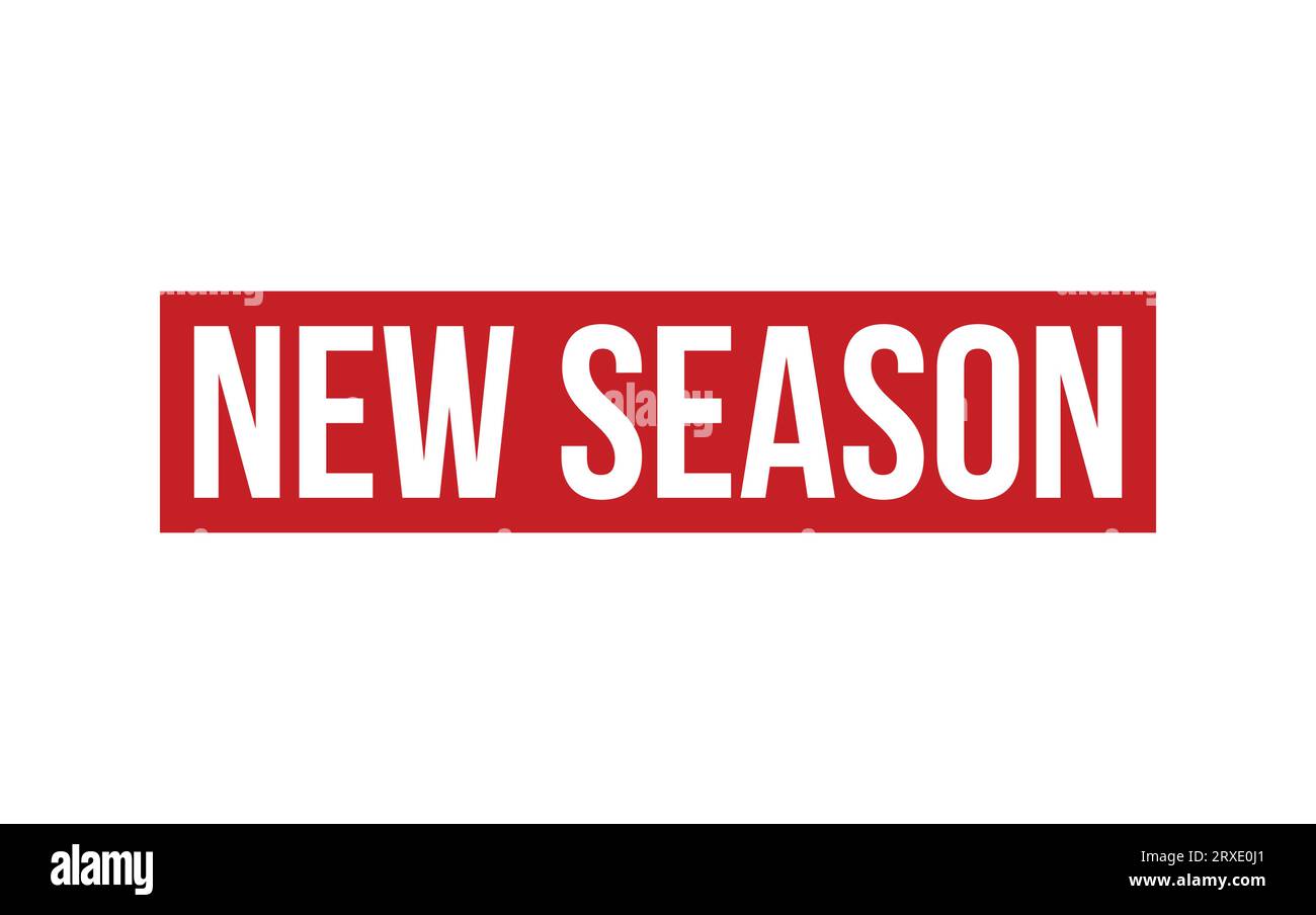 Nuova stagione con sigillo in gomma Vector Illustrazione Vettoriale