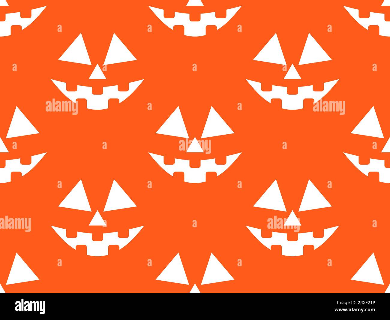 Motivo Halloween senza cuciture con visi spaventosi. Faccia di zucca scolpita ad Halloween. Buon Halloween 31 ottobre, Jack-o-lantern. Design natalizio per la carta da parati Illustrazione Vettoriale