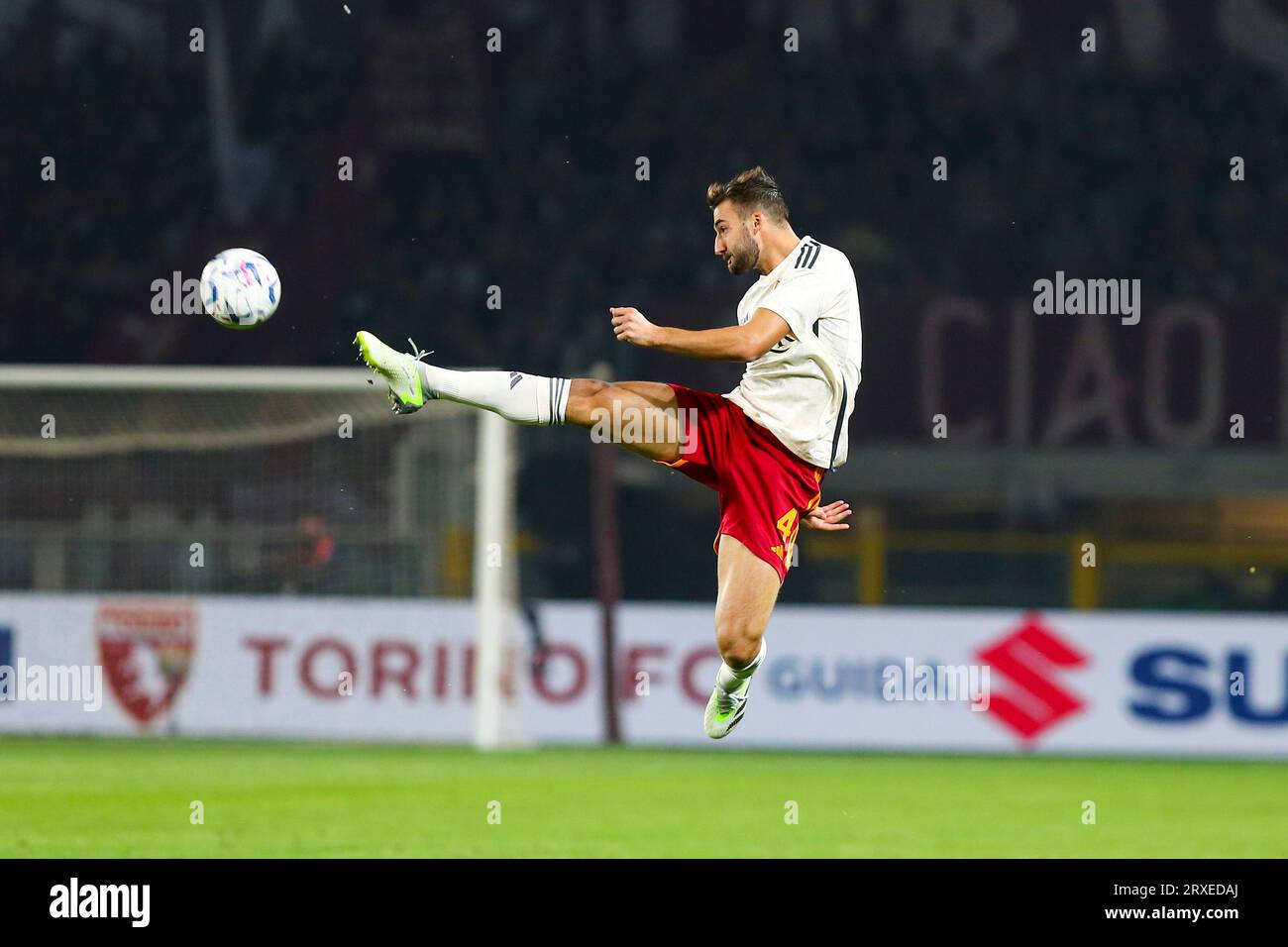 Bryan Cristante dell'AS Roma durante la partita di serie A tra Torino FC e AS Roma il 24 settembre 2023 allo Stadio Olimpico grande Torino di Torino, Ita Foto Stock