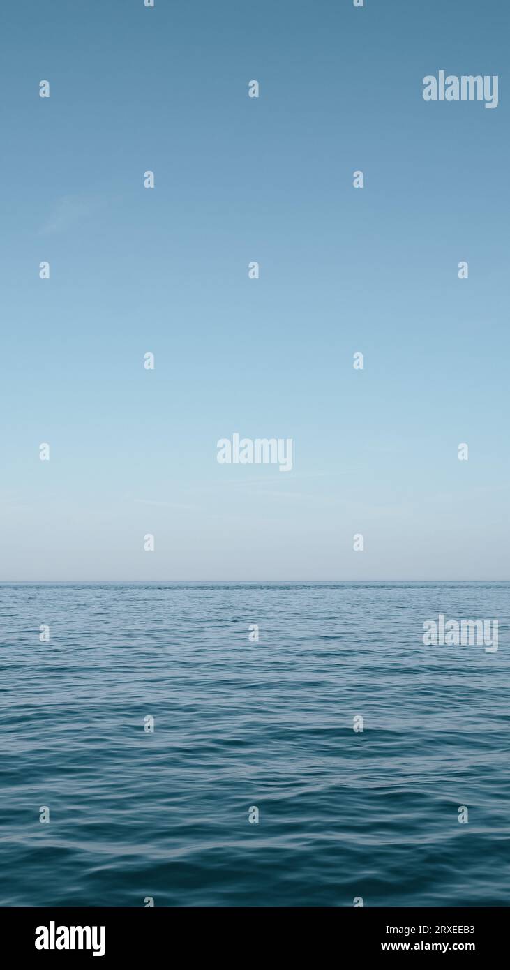 Giornata tranquilla sul mare, Galles Foto Stock