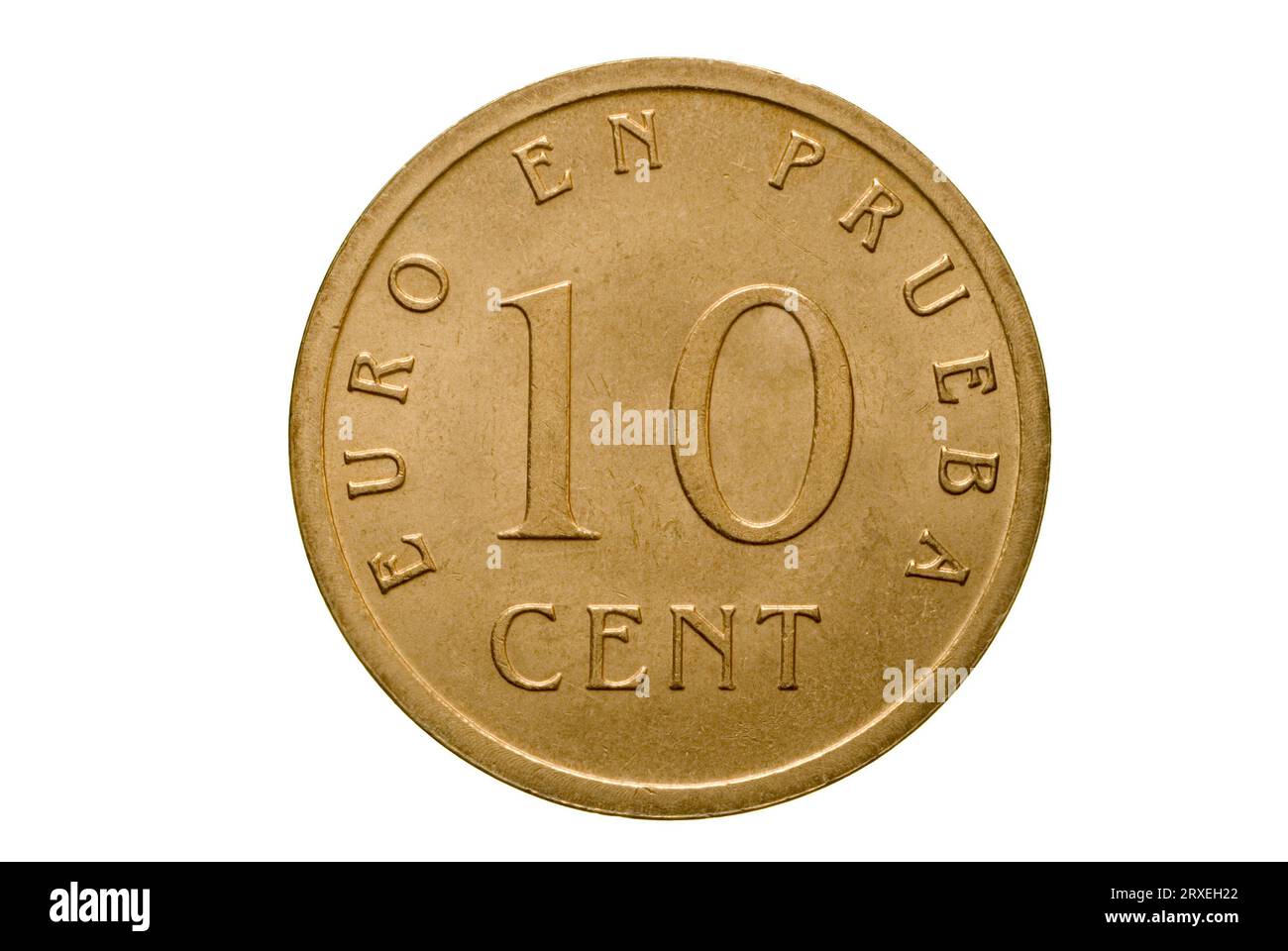 Euro 10 cent Trail Coin della Spagna Foto Stock