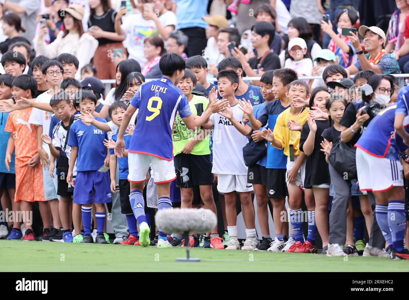 Fukuoka, Giappone. 23 settembre 2023. General View Football/Soccer : partita amichevole internazionale femminile tra il Giappone 8-0 e l'Argentina allo Stadio Kitakyushu di Fukuoka, Giappone . Credito: SportsPressJP/AFLO/Alamy Live News Foto Stock