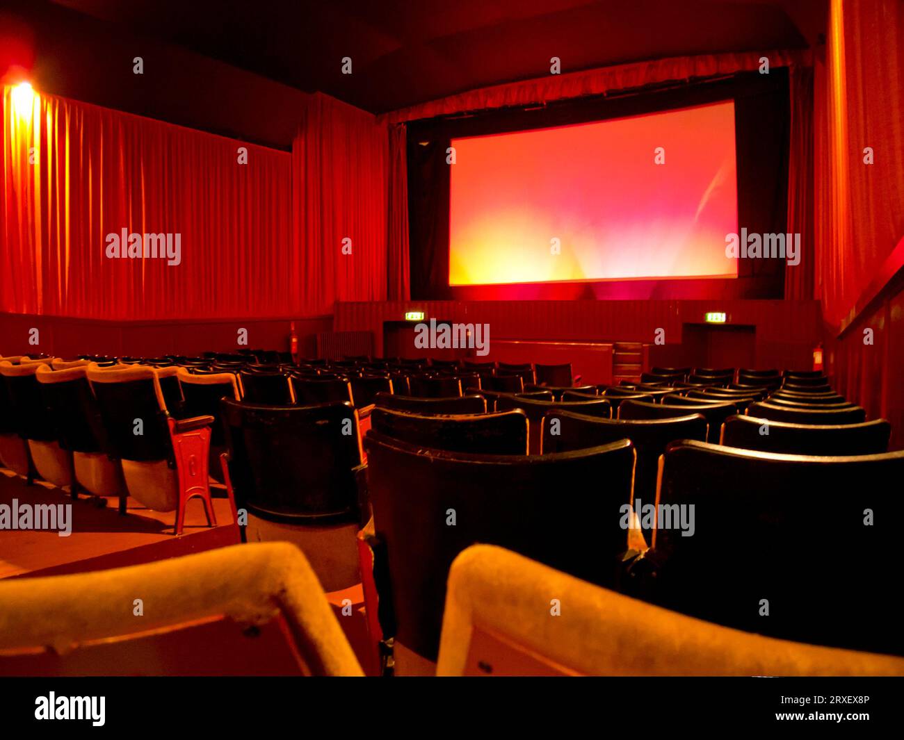 Vecchio cinema interno in Inghilterra Foto Stock