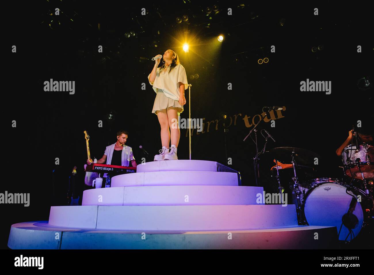 Berna, Svizzera. 23 settembre 2023. La cantante e cantautrice britannico-canadese Lauren Spencer-Smith esegue un concerto dal vivo al Bierhübeli di Berna. (Foto: Gonzales Photo - Tilman Jentzsch). Foto Stock