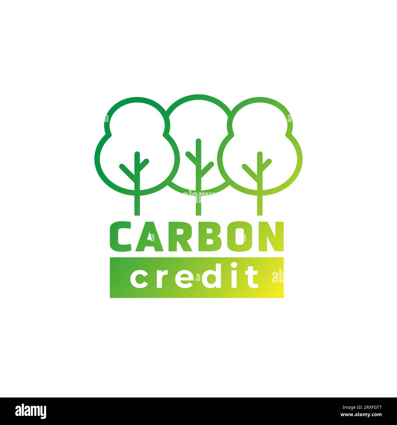 progetto del vettore di credito al carbonio, compensazione del gas co2 Illustrazione Vettoriale