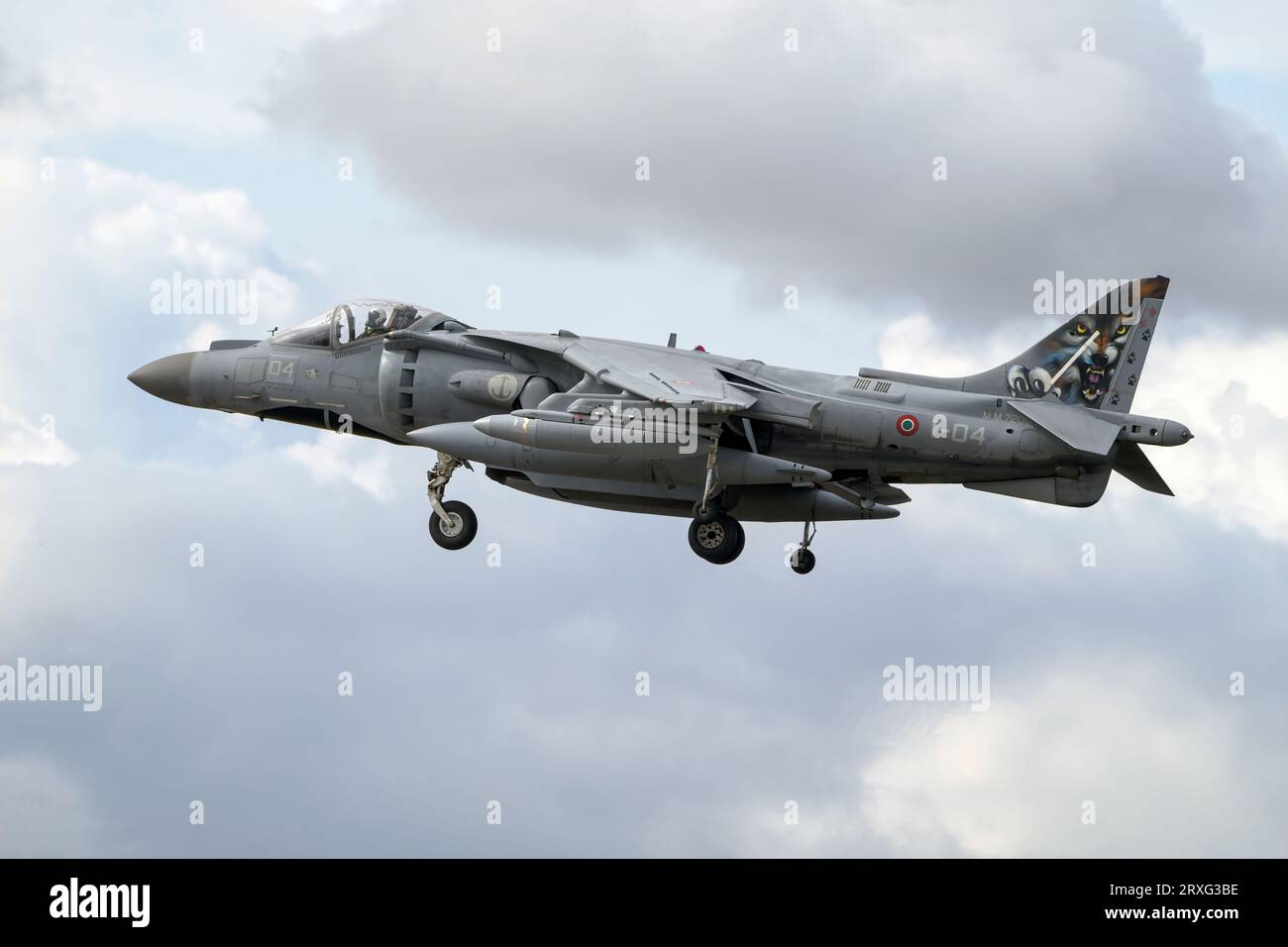 McDonnell Douglas AV8 Harrier caccia monoposto della Marina militare italiana Foto Stock