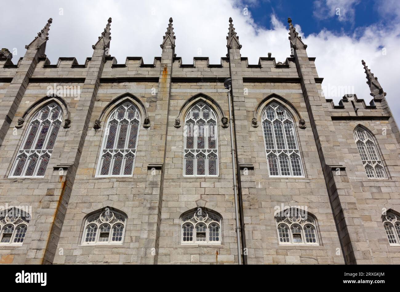 Facciata della Cappella reale al Castello di Dublino, Irlanda Foto Stock