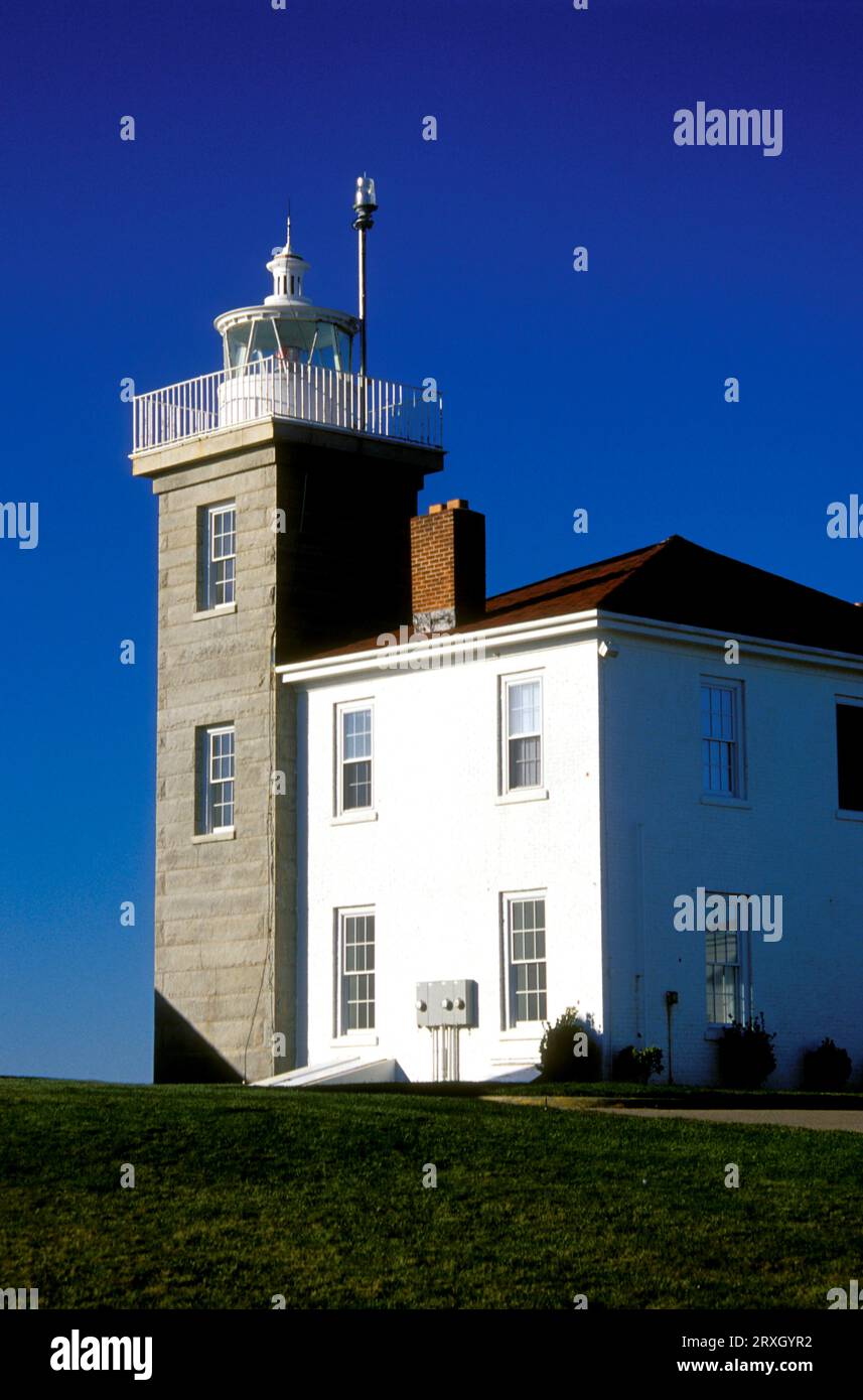 Watch Hill Lighthouse, Watch Hill, Rhode Island Foto Stock