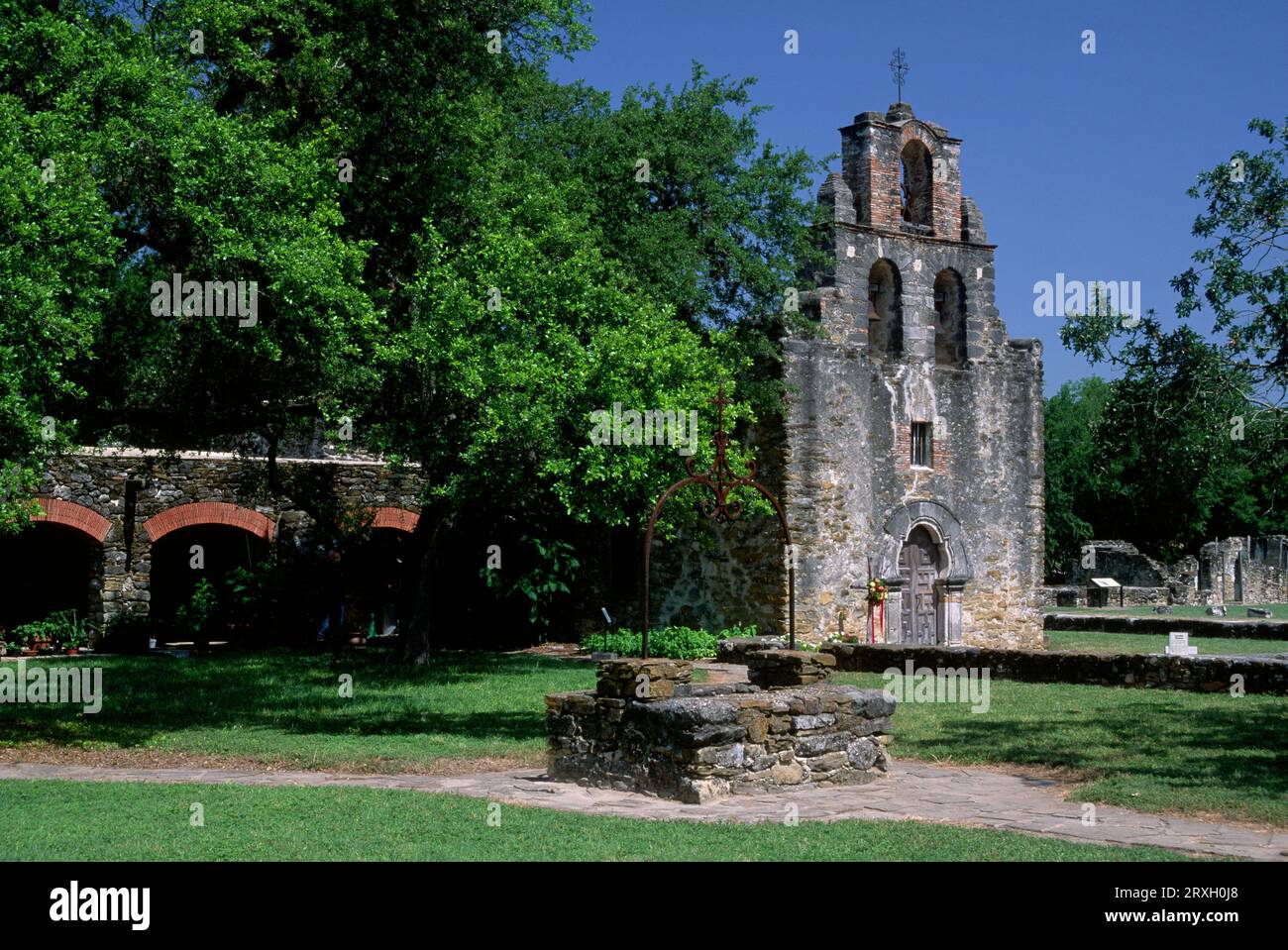 Missione Espada, San Antonio Missions National Historic Park, Texas Foto Stock