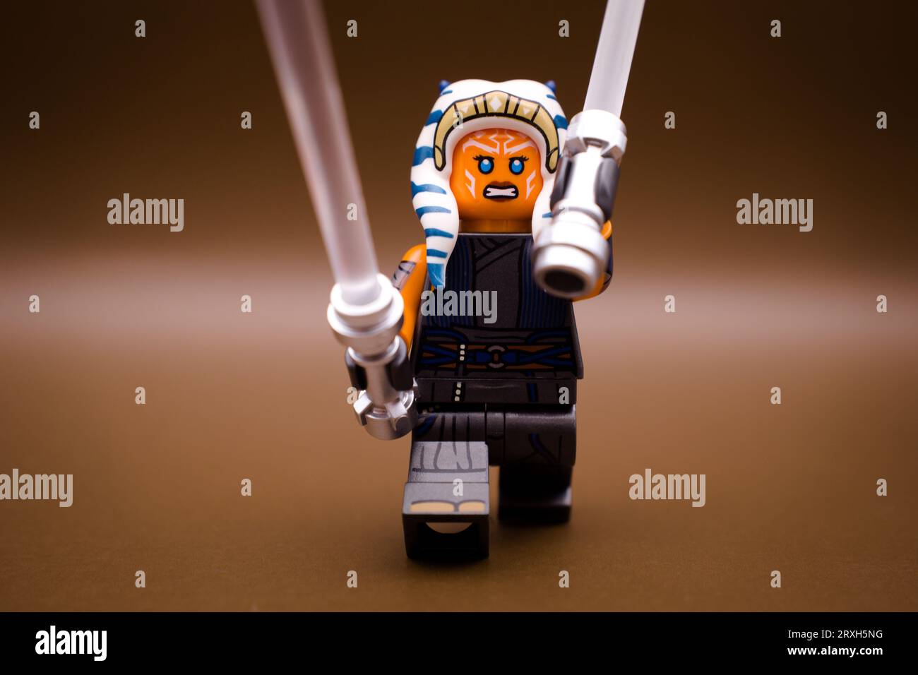 Ahsoka Tano pronto a combattere con il lato oscuro Foto Stock
