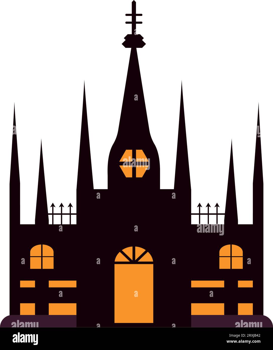 il castello di halloween spettrale Illustrazione Vettoriale