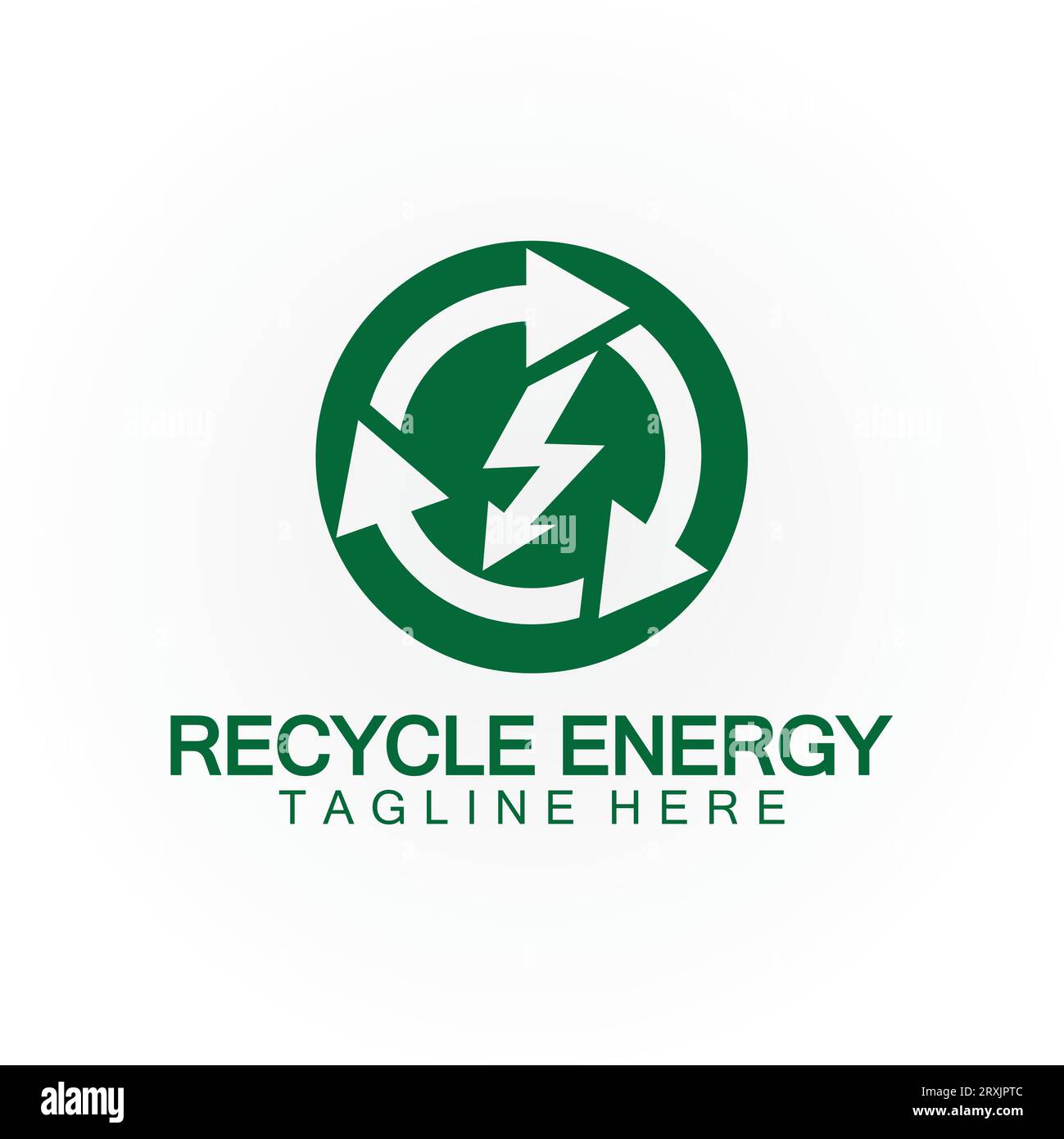 Disegno dell'icona con illustrazione vettoriale del logo Recycle Energy Recycle Power Illustrazione Vettoriale