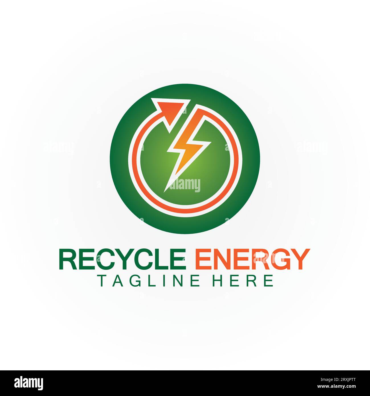 Disegno dell'icona con illustrazione vettoriale del logo Recycle Energy Recycle Power Illustrazione Vettoriale