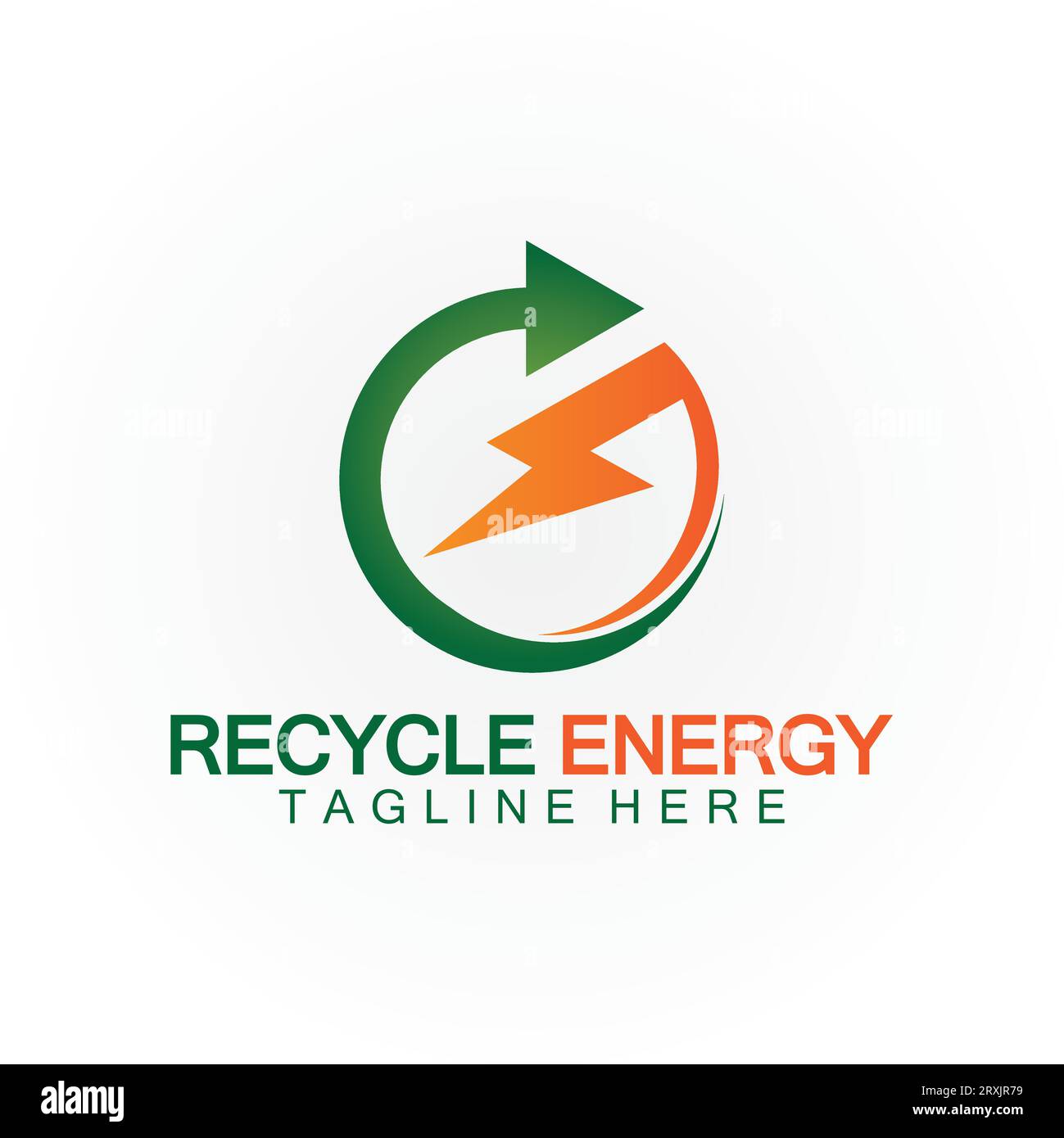 Disegno dell'icona con illustrazione vettoriale del logo Recycle Energy Recycle Power Illustrazione Vettoriale