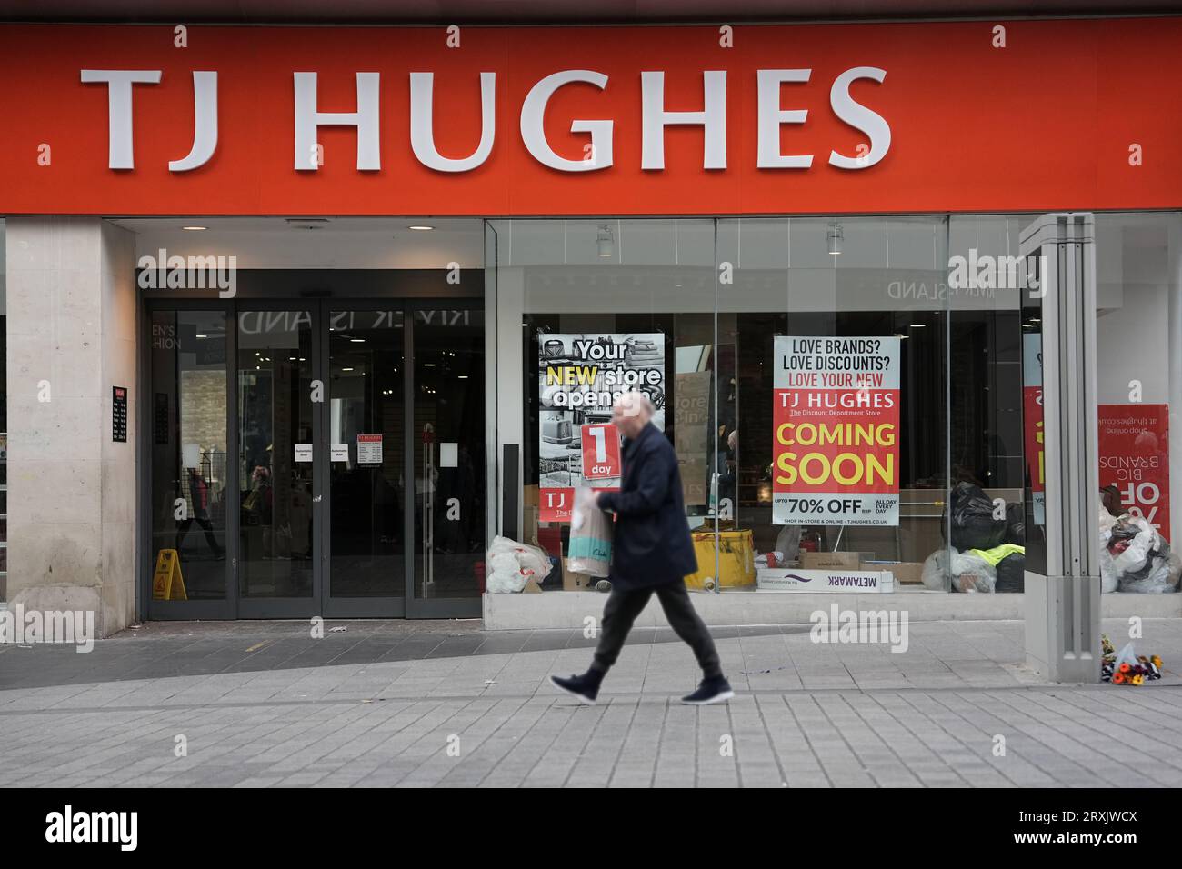 TJ Hughes si trasferisce in Church Street nel centro di Liverpool. Foto Stock