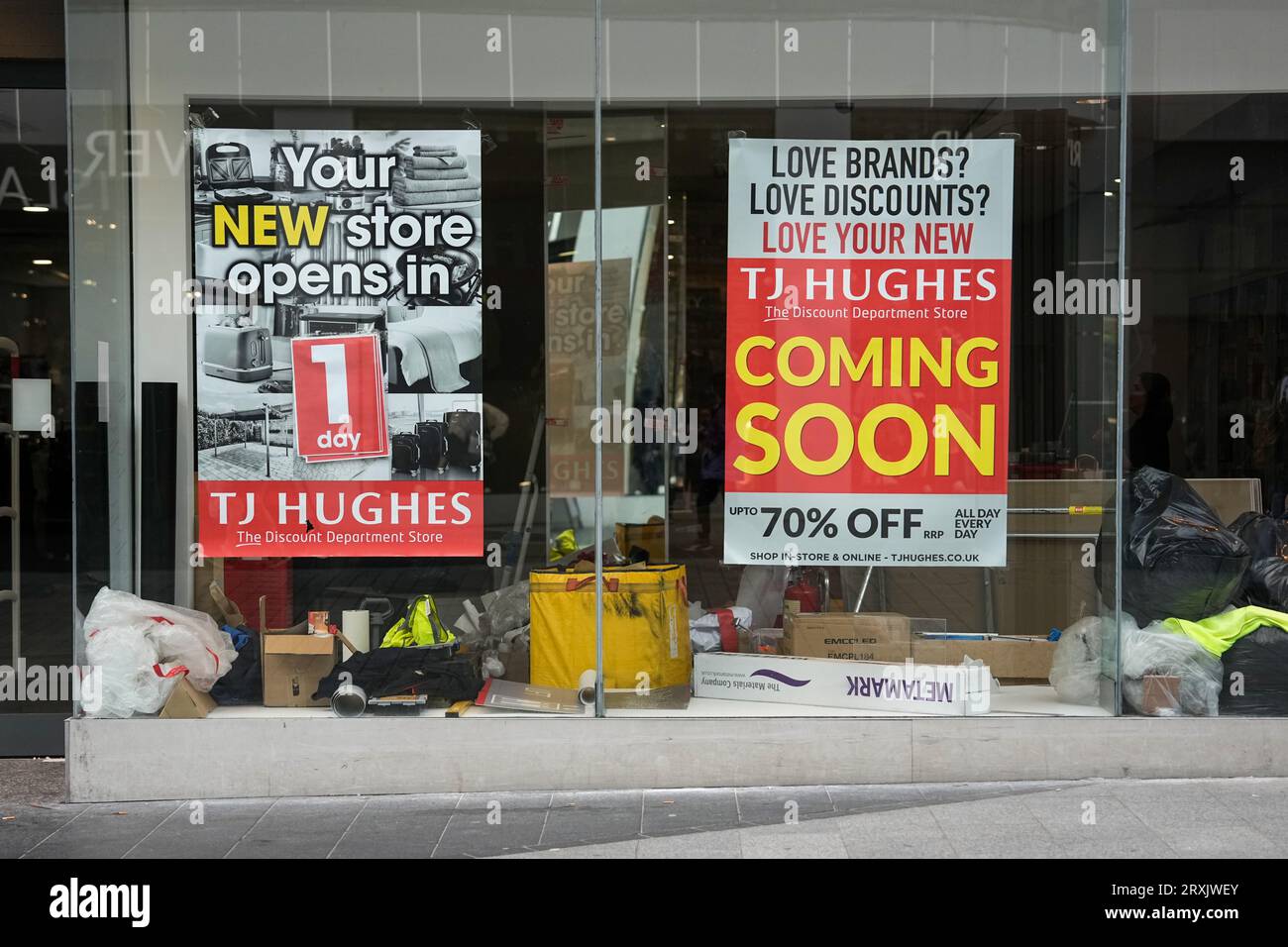 TJ Hughes si trasferisce in Church Street nel centro di Liverpool. Foto Stock
